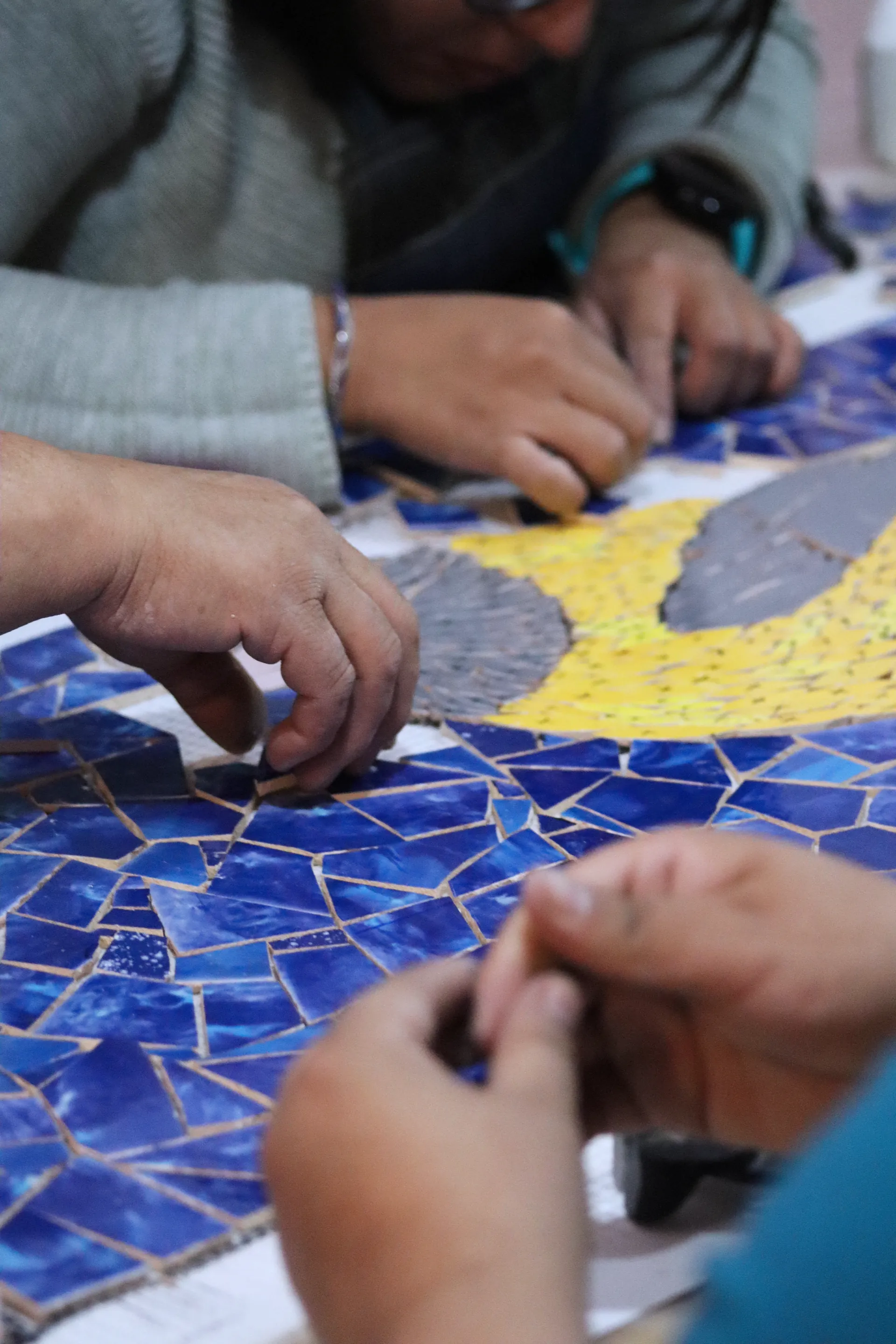 Mosaico en proceso