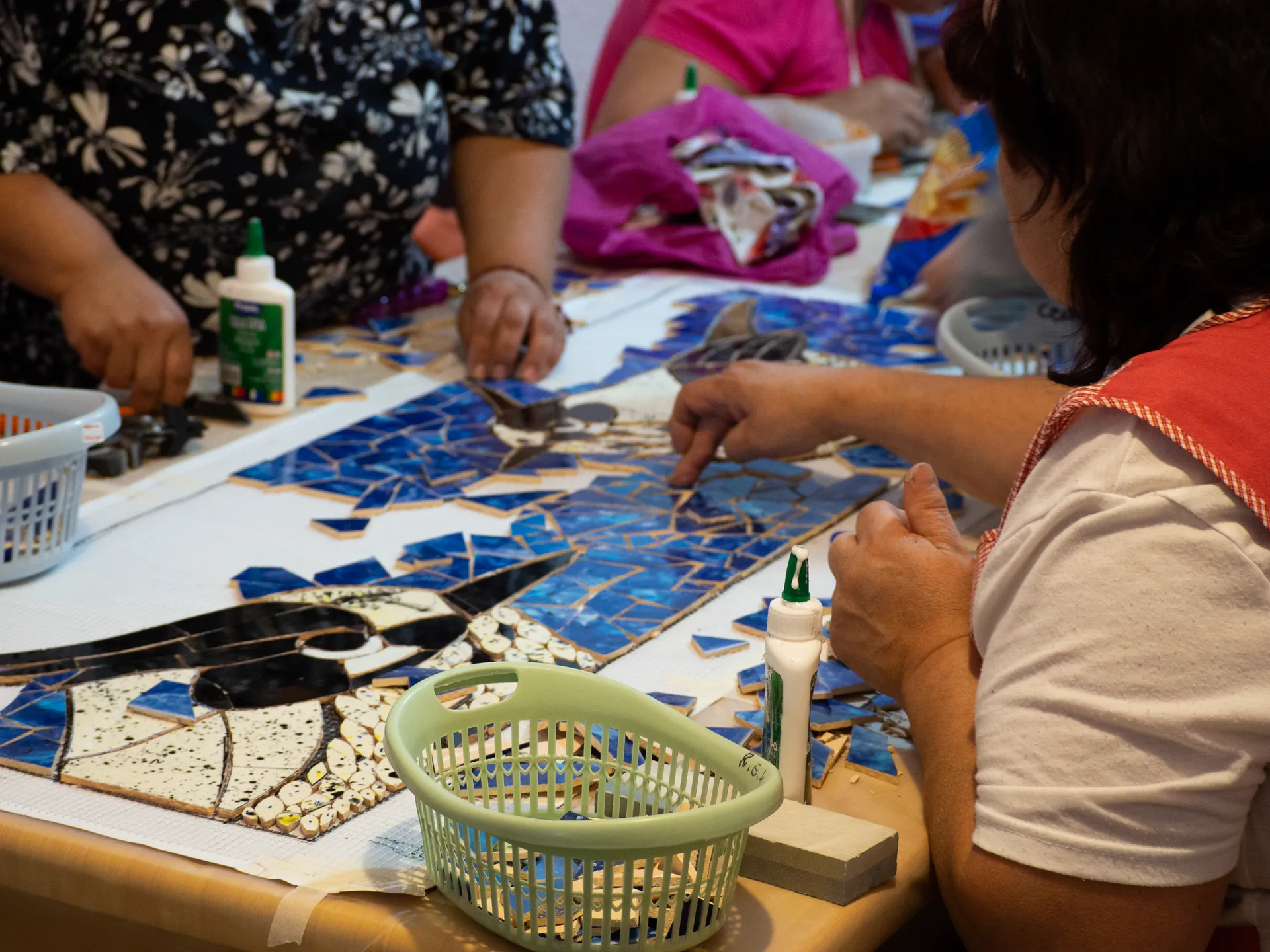 Mosaico en proceso
